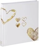 Hama Fotoalbum Herz-Motiv 29x32 cm (Hochzeitsalbum mit 50 wei&szlig;en Seiten Fotobuch