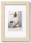 walther design Bilderrahmen cremeweiss 50 x 70 cm mit Passepartout, Home Holzrahmen