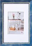 walther design Bilderrahmen blau 40 x 60 cm mit Passepartout, Chalet Designrahmen