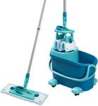 Leifheit Wischmopp Set mit Eimer CLEAN Twist M Ergo Mobile, Rotationssystem | 6 l