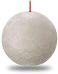 Bolsius Rustik Kugelkerze sandgrau, &Oslash; 7,6 cm Stumpen- und Kugelkerzen
