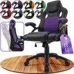 Juskys Gaming Stuhl Montreal Violett, B&uuml;rostuhl ergonomisch bis 120 kg | PC...
