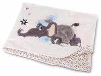 NICI 47296 Kuscheldecke Elefant 140 x 175cm – Kuscheldecke für Babys & Kinder –