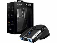 EVGA X20 Gaming Mouse, Wireless, Black, Customizable, 16,000 DPI, 5 Profiles, 10