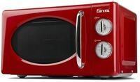 Girmi FM21 Kombi-Mikrowelle, 20 Liter, Stahl, Rot.