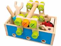 Mertens Werkzeugset aus Holz, Spielzeug für Kinder ab 3 Jahre, Kinderspielzeug