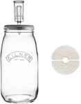 Kilner Fermentier Set 3 Liter, Einmachglas mit G&auml;rdeckel, Keramikgewichte 