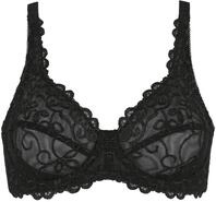 VIANIA! B&uuml;gel-BH Damen mit aufw&auml;ndiger Stickereispitze Verstellbar hinten Schwarz