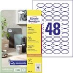 AVERY Zweckform 6241-10 Ovale Etiketten (360 Klebeetiketten, 40x20mm auf A4, ovale