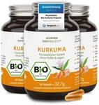 St&auml;rkste Bio Kurkuma Kapseln - 40x effektiver - 15.000 mg Kurkuma Pulver pro...