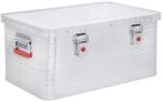 STIER Alubox, Aluminiumbox 50L, Staub- und spritzwasserresistent, mit Gummidichtung
