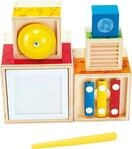Hape Sechsteiliger Musik-Stapelw&uuml;rfel - Musikspielzeug mit 5 musikalischen Kl&ouml;tzen