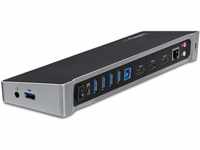 StarTech.com Drei Monitore USB 3.0 Docking Station mit 2x 4K DisplayPort & HDMI, 5x