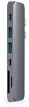 SATECHI Dual USB-C Pro Hub 7-in-1, PD 87 W, Space Grau | HDMI 4K@60 Hz, 2 &times;...