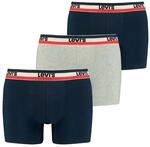 Levi's Herren Boxer Underwear, Navy/Grey, S