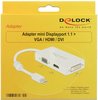 Delock Adapterkabel mini DisplayPort 1.1 Stecker > 1 x VGA + 1 x HDMI + 1 x DVI...