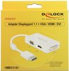 Delock Adapterkabel DisplayPort 1.1 Stecker > 1 x VGA + 1 x HDMI + 1 x DVI 24+1...