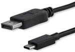 StarTech 1m USB-C auf DisplayPort 1.2 Kabel, 4K 60Hz, HBR2, Schwarz | DP Alt Mode,