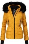 Navahoo Damen Winterjacke Steppjacke mit Kapuze Adele Gelb Gr. S