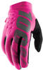 100% 1 BRISKER Damen Handschuhe Neon Pink/Schwarz - M