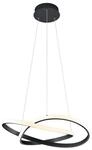 Reality Leuchten LED Pendelleuchte Course R32051132, Metall Schwarz matt, inkl. 27