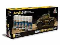 Italeri 510000440 - Acryl Set WWII Military Allied Army, 20 ml (6er Pack)