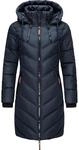 MARIKOO Damen Wintermantel Warmer Steppmantel lang mit Verstellbarer Kapuze...