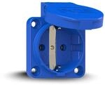 PCE 105-0b Schutzkontakt-Anbausteckdose 50x50 mm IP54 16A I r&uuml;ckw&auml;rtig blau I mit