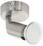 EGLO LED Wandlampe Buzz-LED, Wandleuchte Wandstrahler | aus Metall in Nickel-Matt,