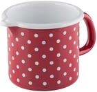 Riess, 0040-077, Schnabeltopf &oslash; 12cm, P&Uuml;NKTCHEN ROT, Rot, Emaille, Vol....