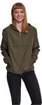 Urban Classics Damen Übergangs-Jacke Ladies Basic Pull-Over Jacket ,darkolive ,M Urban Classics Damen Übergangs-Jacke Ladies Basic Pull-Over Jacket ,darkolive ,M