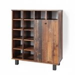 Vicco Badschrank Fynn, Eiche rustikal, 78.4 x 91.6 cm, mit K&ouml;rben zur...