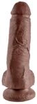King Cock, Pipedream 8 Zoll Dildo mit Hoden Saugnapf 19.4 cm L&auml;nge, Braun, 1...