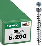 SPAX Holzbauschraube, 6, 0 x 200 mm, 100 St&uuml;ck, T-Star Plus, Zylinderkopf,