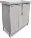 HABAU Gartenschrank Lino mit Arbeitsplatte aus Metall