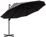 Outsunny Sonnenschirm Oval mit Kurbel Schirmst&auml;nder 445x260cm |...