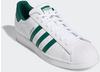 adidas Superstar Sneaker, Cloud White/Collegiate Green/Cloud White, 36 2/3 EU