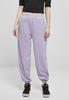 Urban Classics Damen Ladies High Waist Ballon Velvet Sweat Pants Hose, Lavender, XL