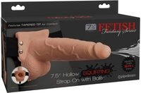 Pipedream Fetish Fantasy Series 7" Squirting Hollow-Strap-On, Light & Black,...