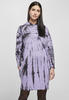 Urban Classics Damen Ladies Oversized Tie Dye Hoody Dress Kleid, Black/Lavender, M