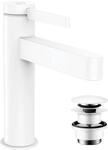 hansgrohe Waschtischarmatur Finoris, Wasserhahn Bad mit Auslauf H&ouml;he 110 mm, mit
