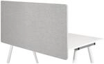 hjh OFFICE Akustik Trennwand Schreibtisch FLEXMIUT D 62 x 120 cm Stoff Hellgrau