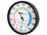 Wetterladen Präzisions Hygrometer Klimatest, Schwarz, 100 x 26 mm