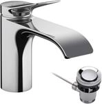 hansgrohe Vivenis - Waschtischarmatur mit Zugstangen-Ablauf, Wasserhahn Bad mit