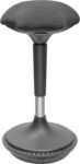 DIGITUS Ergonomischer Hocker / Stehhilfe h&ouml;henverstellbar mit Gasdruckfeder Schwarz