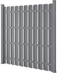 NEU.HOLZ WPC Gartenzaun 185x193cm Grau Sichtschutz Windschutz Lamellenzaun Zaun