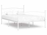 vidaXL Bettgestell mit Lattenrost Metallbett Doppelbett Bett Schlafzimmerbett