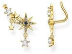 THOMAS SABO Ohrringe Ear climber Royalty Sterne gold 925 Sterlingsilber, 750 Gelbgold