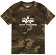 Alpha Industries Basic T-Shirt Camo f&uuml;r Herren Olive Camo
