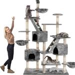 HAPPYPET Kratzbaum deckenhoch 260 cm hoch, Kletterbaum SAM &ndash; Gro&szlig;er XXL Katzenbaum